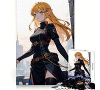 Anime Elf Girl 1000 Teenager Pieces Jigsaw Puzzle Brain Development Unwind Easily Clean Join Warm Xmas Gift (38x52cm)
