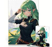 Anime Elf Girl Jigsaw for Teenagers 1000 Pieces Memory Fun Game Smooth Burr Free Surface Birthday Gift Brain Teaser Toy (38x26cm)