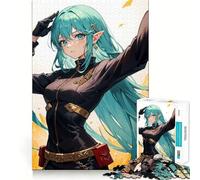 Anime Elf Girl Jigsaw Puzzles for Adults 1000 Think Boost Game Precise Interlock Structure Easy to Learn Family Enjoyment (50x75cm)