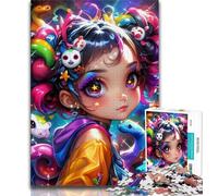 Anime Elf Girl Jigsaw Puzzles for Teenagers 1000 Pieces,Challenging Game And Family Play with Fully Interlocking Randomly Shaped Pieces (38x26cm)