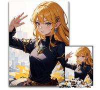 Anime Elf Girl JigsawPuzzle 1000 Pieces for Adults Puzzles for Adults Family Fun Activity Brain Challenge for Teenager 1000 PCS(75x50cm)