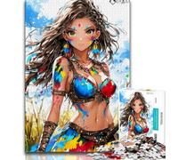 Anime Elf Girl Jigsaws Puzzles 1000 Pieces for Teenagers Gifts,Decompressing Intellectual Educational Toy Birthday Present,Gifts,Wall Art (75x50cm)