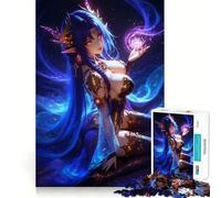 Anime Elf with Magic Jigsaw 1000 Pieces Memory Skill Fun Smooth Edge Perfect Interlock Fun-filled Way to Fill Empty Hours (50x75cm)