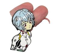 Anime Enamel Pin Ayanami Rei Brooches Badge Accessories, Klein, Non-precious metal
