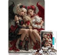 Anime Evil Girl JigsawPuzzle 1000 Pieces for Teenagers,Challenging Game And Family Play Wall Decoration Unique Birthday And Xmas Gifts (38x26cm)