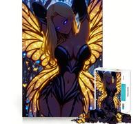 Anime Fairy Adults 1000 Piece Jigsaw Puzzle Memory Fun Game Clean Cut Sturdy Components Unique Gift for Stress Relief (38x52cm)