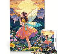 Anime Fairy Floral Meadow Adult Jigsaw Puzzles1000 Pieces Memory Skill Quiet Recreation Clean Edges Unique Gift (38x26cm)
