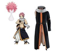 Anime FAIRY TAIL Cosplay Costume Etherious Natsu Dragneel Cosplay Costumes Halloween Carnival Party Full Sets Costumes scarf wig L