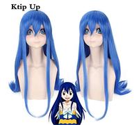 Anime Fairy Tail Cosplay Wig Lucy Heartfilia Wendy Marvell Costume Wigs Long Straight Blue Heat Resistant Synthetic Hair