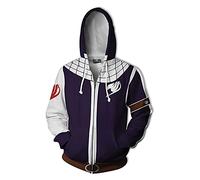 Anime Fairy Tail Hoodie END Natsu Zip Sweatshirt Gray Fullbuster Pullover Erza Jellal Cosplay Long Sleeve Hoodie