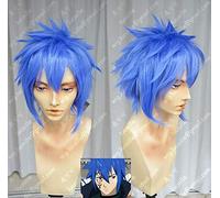 Anime Fairy Tail Jellal Fernandes Cosplay Wig Blue Heat Resistant Synthetic Hair Wig + Wig Cap