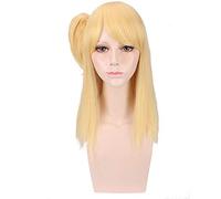Anime Fairy Tail Lucy Heartfilia Golden Long Straight Wig Cosplay Costume Heat Resistant Synthetic Hair Women Cosplay Wigs