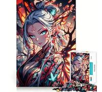 Anime Fairy with Butterfly Wings Jigsaw 1000 Pieces Focus Building Toy Zero Gap Rewarding Activity for Rainy Days (38x52cm)