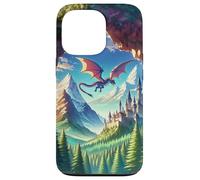 Anime Fantasy Dragon Castle Mountains Landscape Scenery Case for iPhone 13 Pro