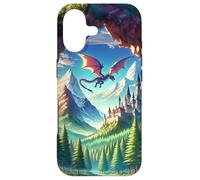 Anime Fantasy Dragon Castle Mountains Landscape Scenery Case for iPhone 17