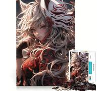 Anime Fantasy Ninja Jigsaw Puzzles 1000 Mental Focus Game Precision Cut Smooth Edges Meaningful Connection Building Game (38x26cm)