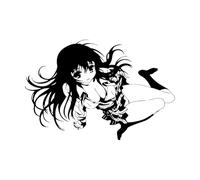 Anime Fashion Wall Decal Manga Vinyl Decals Teen Room Decor for Boys Removable Homes Bedroom-S-38x57cm-Black