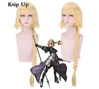 Anime Fate/grand Order Apocrypha Ruler Joan of Arc Cosplay Wig Golden Long Synthetic Hair Braid Halloween Costume Wigs Perucas