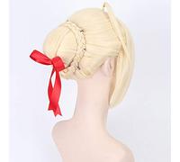 Anime Fate Stay night cosplay Wig hair Saber wig Fate Grand Order Gloden Synthetic Halloween party Cosplay wigs + wig cap One Size PL-013-2