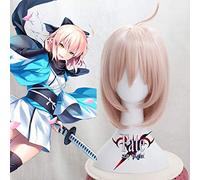 Anime Fate Stay Night Cosplay Wigs Okita Souji Saber Cosplay Wig Heat Resistant Synthetic Wig Halloween Carnival Party Hair Wig