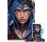 Anime Female Character Adults Puzzles 1000 Piece Jigsaws Recall Skill Fun High Precision Die Cut Easy to Learn Family Enjoyment (38x26cm)