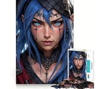 Anime Female Character Jigsaw 1000 Piece Mind Skill Play Stable Fit No Shifting Parts Enjoyable Pastime for Long Weekends (50x75cm)