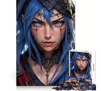 Anime Female Character Jigsaw Puzzle for Adults 1000 Pieces Mind Power Restful Escape Uniform Edges Best Gift (38x26cm)
