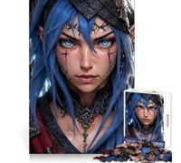 Anime Female Character Jigsaw Puzzle for Teenagers 1000 Pieces Brain Teasing Pleasant Leisure Smooth Edges Ideal Xmas Gift (38x52cm)