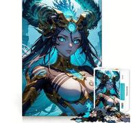 Anime Female Warrior 1000 Pieces Puzzles for Teenagers Mind Boost Fun High Accuracy Cutting Craft Calming Mental Break Activity (50x75cm)