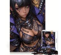 Anime Female Warrior for Adults 1000 Piece Jigsaw Puzzle Sharp Recall Calm Recreation Uniform Cut Festive Present (50x75cm)