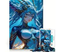 Anime Female Warrior Jigsaw Puzzles for Adults 1000 Think Boost Game Precise Interlock Structure Easy to Learn Family Enjoyment (50x75cm)