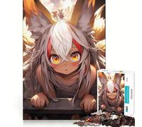 Anime Fennec Foxgirl Jigsaw for Teenagers 1000 Pieces Memory Fun Game Smooth Burr Free Surface Birthday Gift Brain Teaser Toy (50x75cm)