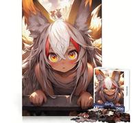Anime Fennec Foxgirl Jigsaw Puzzle for Adults 1000 Pieces Mind Power Restful Escape Uniform Edges Best Gift (38x52cm)