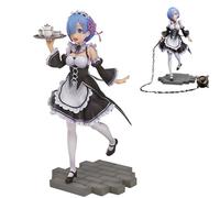 Anime Figure Rem Figurines 22.5cm Can Change Face Rem Statue Model Handmade Action Figure Desktop Decoration Ornaments Collectible