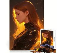 Anime Fire Queen Jigsaw 1000 Pieces for Teenagers Thinking Skill Mindful Escape Neat Edges (38x26cm)