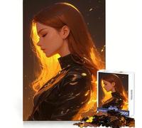 Anime Fire Queen Jigsaw Puzzles 1000 Piece for Teenagers Recall Skill Happy Idle Time Crisp Edges (38x52cm)