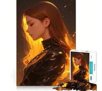 Anime Fire Queen Puzzle for Adults 1000 Pieces Memory Play Game Firm Fit Secure Assembly Meaningful Connection Building Game (38x26cm)