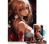 Anime Fireworks Girl Jigsaw Puzzle1000 Pieces Mind Train Fun Clean Cut Sturdy Components Captivating Leisure for Cozy Indoors (50x75cm)