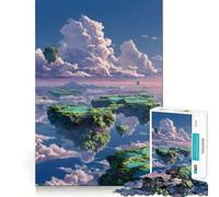 Anime Floating Islands in The Sky 1000 Piece Puzzle For Adults Mind Skill Play Laser Cut for Flawless Fit Rewarding Activity for Rainy Days (50x75cm)