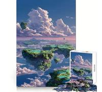 Anime Floating Islands in The Sky Adult Jigsaw Puzzles1000 Pieces Memory Skill Quiet Recreation Clean Edges Unique Gift (50x75cm)