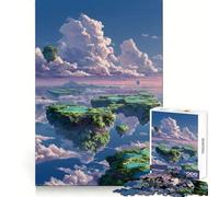 Anime Floating Islands in The Sky Jigsaw Puzzles 1000 Piece for Teenagers Mind Challenge Relaxed Leisure Seamless Fit Fine Xmas Gift (38x26cm)