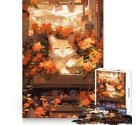 Anime Florist Cat for Adults 1000 Piece Jigsaw Puzzle Sharp Recall Calm Recreation Uniform Cut Festive Present (50x75cm)