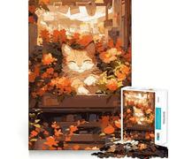 Anime Florist Cat Jigsaw Puzzles1000 Pieces Recall Skill Fun Professional Grade Cutting Thoughtful Gift for Mind Activity (50x75cm)
