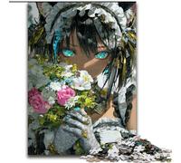 Anime Flower Girl Jigsaw Puzzles for Teenagers 1000 Pieces, Educational Family Game Suitable for Desktop Decoration (26x38cm)