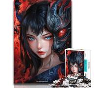 Anime Flying Dragon Girl Adult Jigsaws 1000 Pieces Difficult,Help The Brain Exercise Addictive Toys to Cultivate Patience Great Gift 38x52cm
