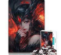 Anime Flying Dragon Girl Puzzles for Adults And Teenagers,Challenging To Complete But Fun And Humorous Educational Game for Birthday (75x50cm)