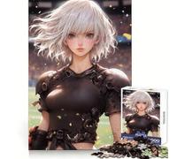Anime Football Aesthetics Jigsaw 1000 Pieces for Adults Cognitive Recall Peaceful Escape Sharp Cut Seasonal Gift (38x26cm)