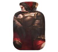 Anime Fox Beauty Girl hot Water Bottle with Soft Cover, 2L Water Bag for Arthritis, Arthritis, bolsas de agua Caliente para Dolores