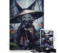 Anime Fox Character in Rainy Forest 1000 Pieces Jigsaws Adults Puzzles Logic Practice Pleasant Leisure Clean Edges Perfect Present (38x52cm)
