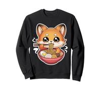 Anime Fox Eating Ramen Soup Kawaii Noodle Bowl Sweatshirt